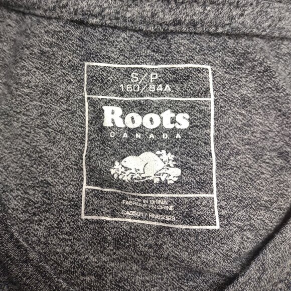 Roots Canada gray Banff National park crew neck pullover t-shirt ladies Small - Picture 8 of 9
